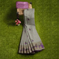 Crème and Pink Color Saree with Classy Horse Print